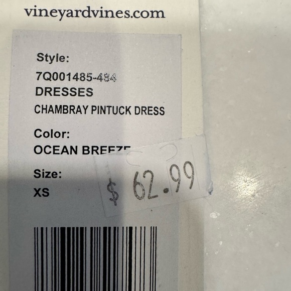 Vineyard Vines Girls Denim Chambray Pintuck Dress Size XS MSRP $89 NWT - Picture 7 of 11